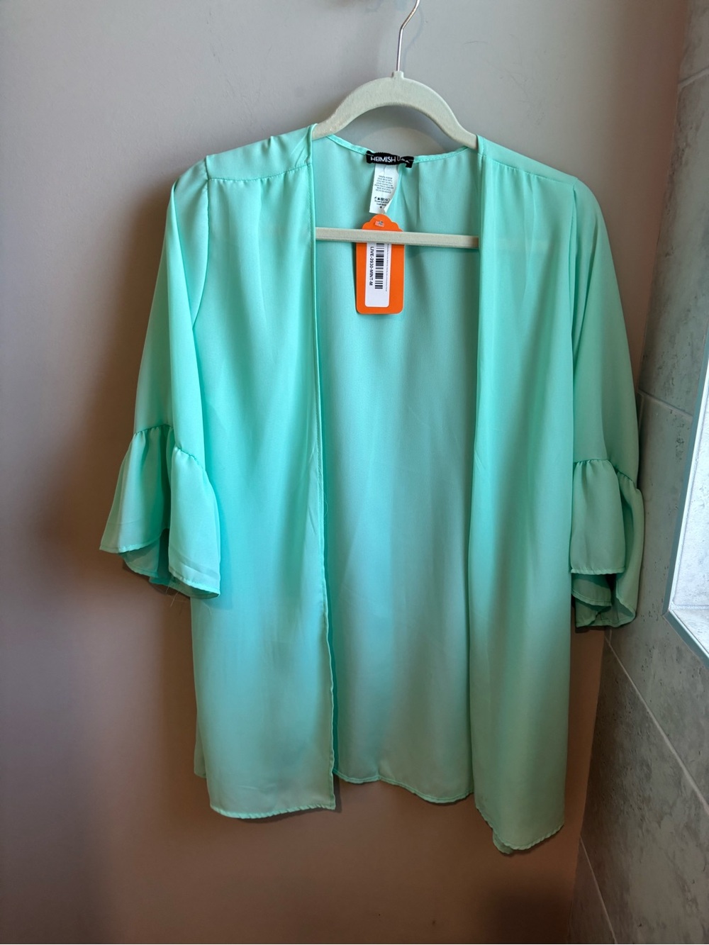 Heimish Lightweight Mint Open-Front Kimono Top - Women's